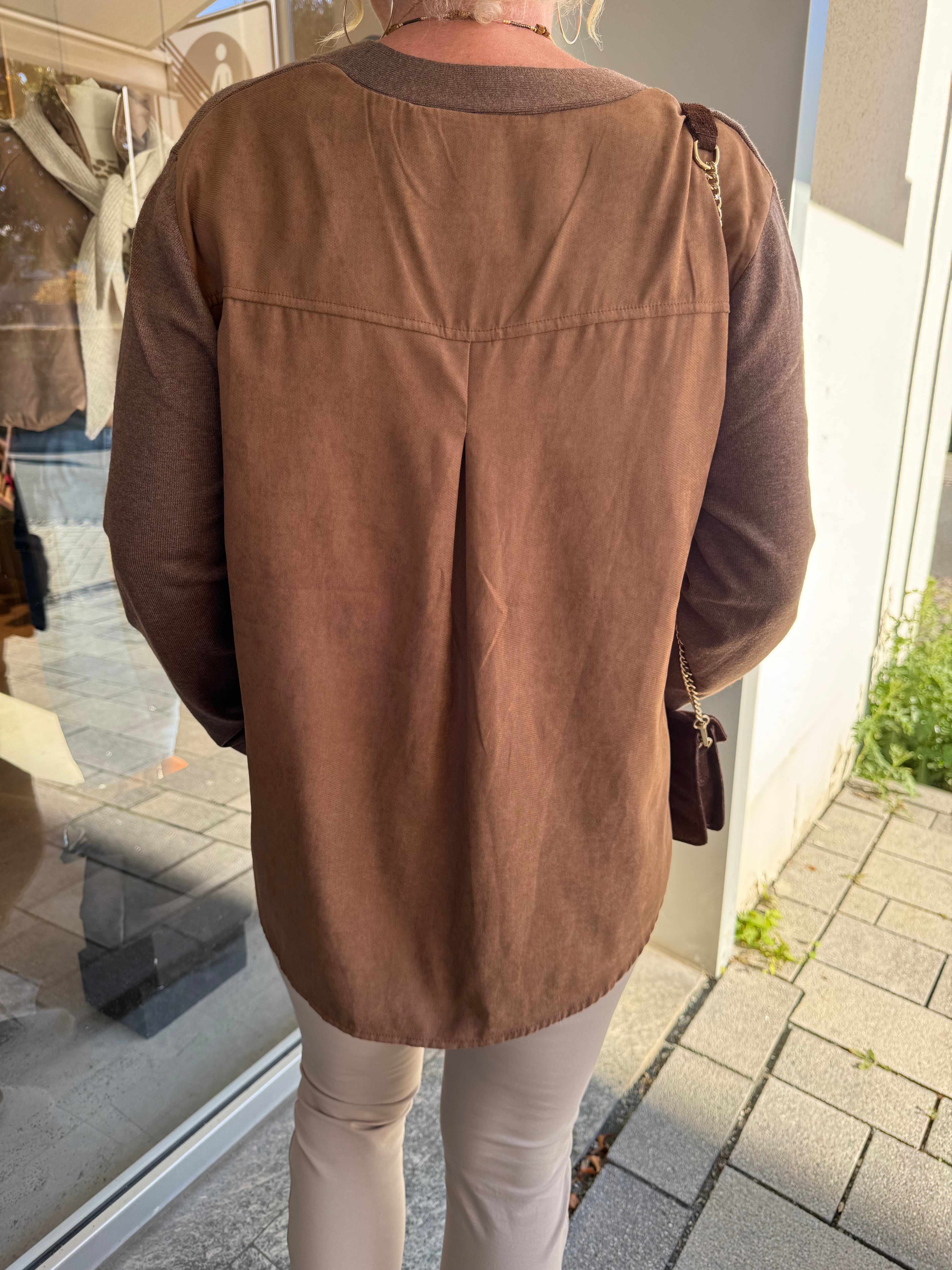 Feinstrickpullover mit Kellerfalte