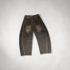 Sexy Woman Barrel Jeans zweifarbig