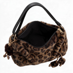 Kuschelige Kunstfell-Handtasche im Leo-Look 🐆🤎