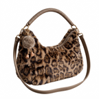 Kuschelige Kunstfell-Handtasche im Leo-Look 🐆🤎