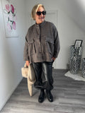 Oversize Jacke im Hahnentritt Look