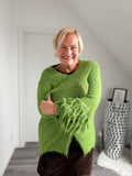 Strickjacke mit Fransenärmeln