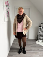 Oversize Grobstrickjacke mit Kapuze