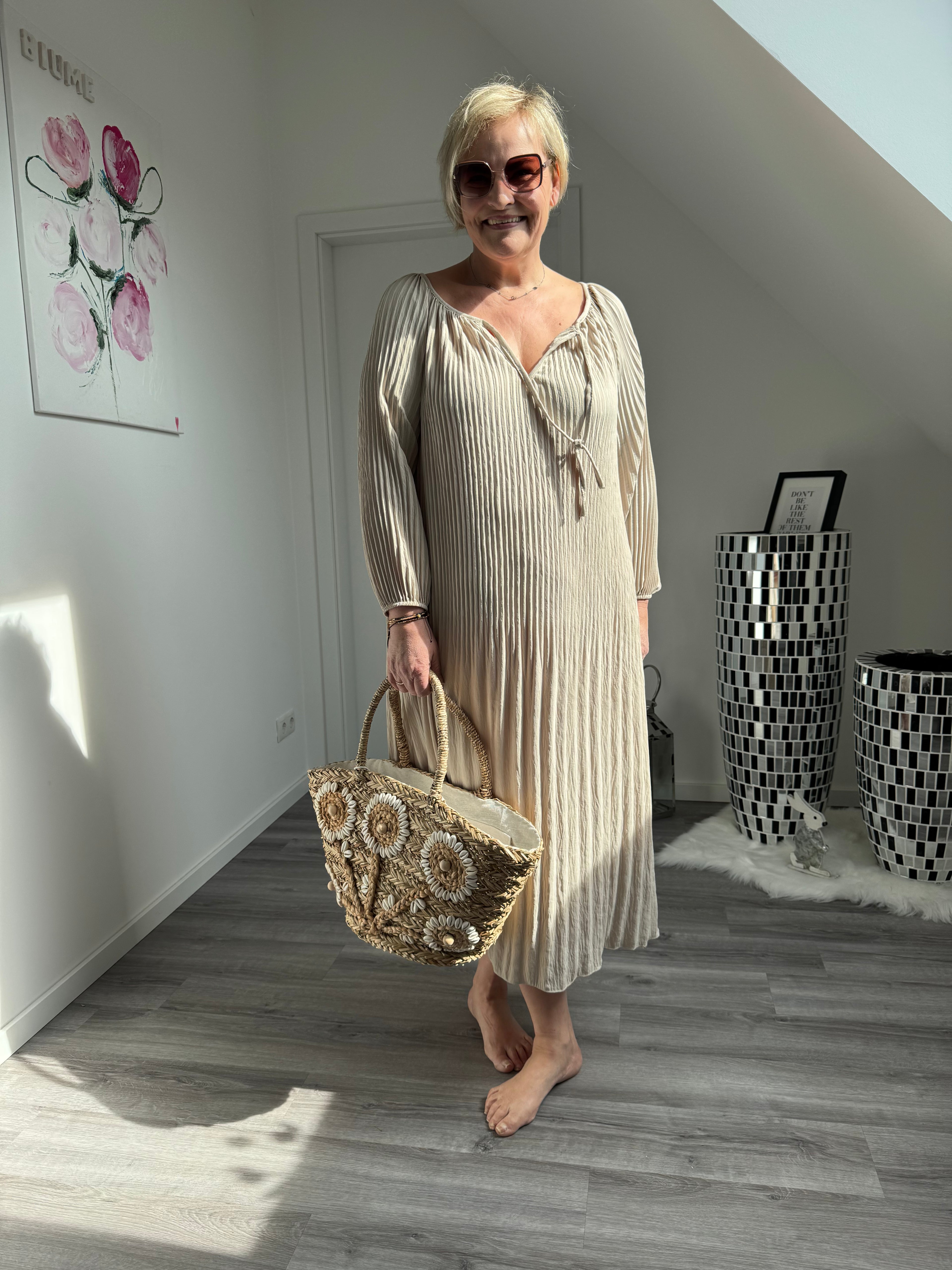 Oversize  Plisseekleid