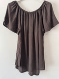 Viskose Bluse mit Carmenausschnitt