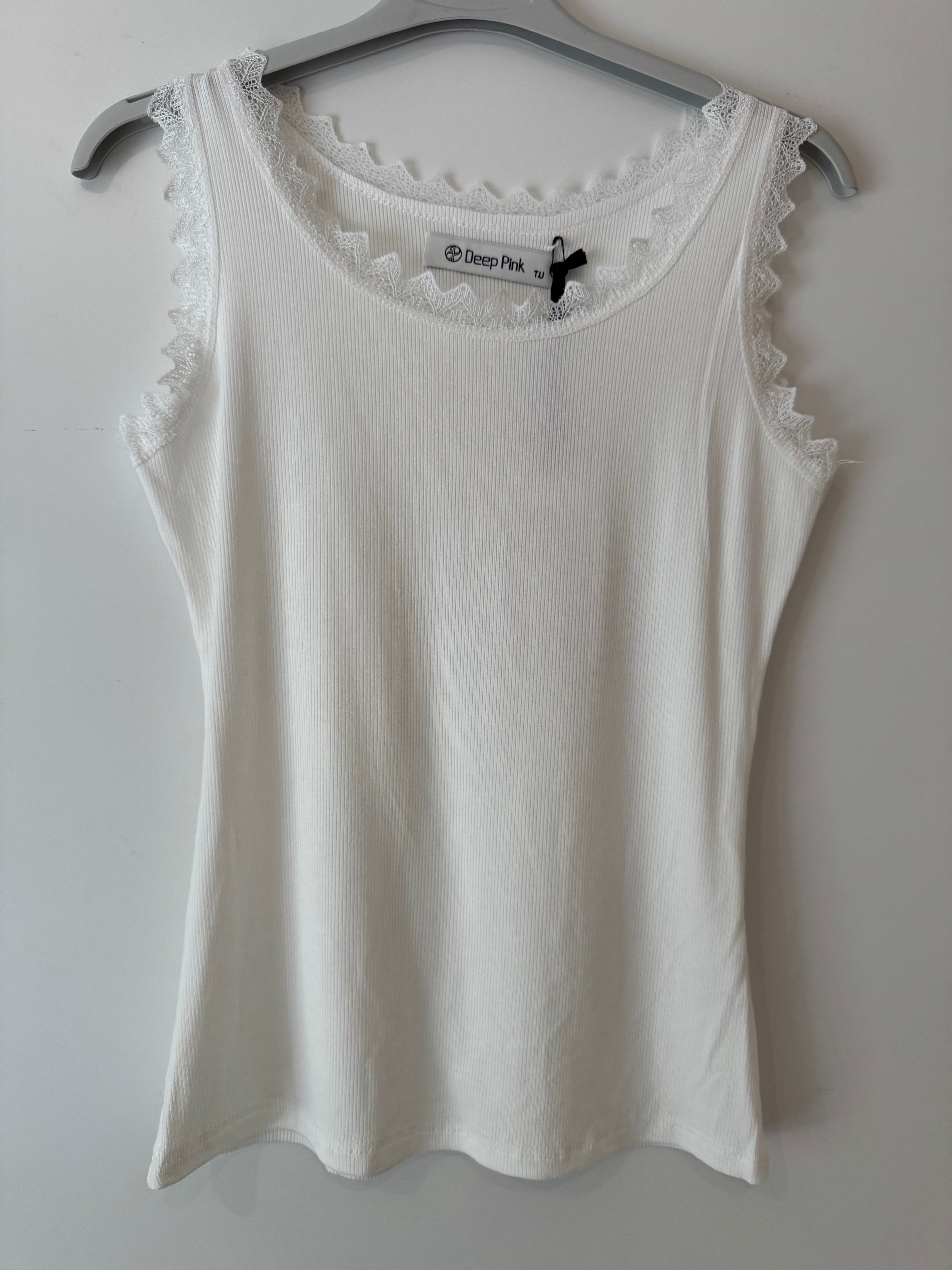 Kleines Viskose Top mit Spitze