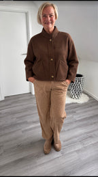 Oversize Kurzjacke in Wolloptik