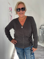 Strickweste zum Binden von Yest anthrazid