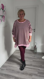 Bigsize Streifensweatshirt
